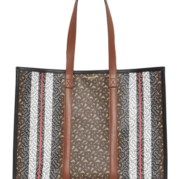 Burberry Monogram Stripe E-canvas Tote Bag - Picture 4 of 5